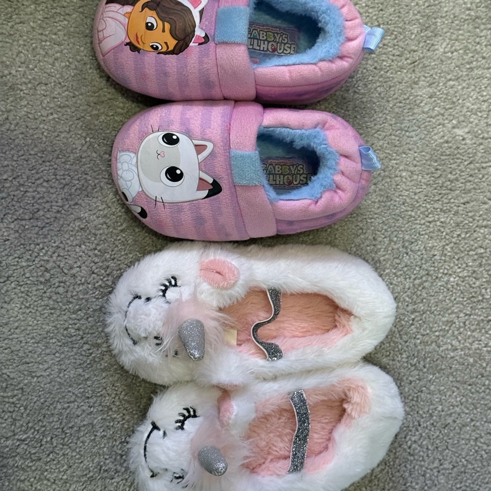 Pink and White Kids Slippers